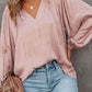 Tie Neck Long Sleeve Blouse