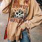 Round Neck Dropped Shoulder HOWDY FALL Graphic Sweatshirt