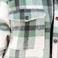Plaid Collared Button Down Coat