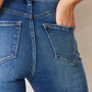 Kancan High Rise Raw Hem Flare Jeans