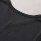 V-Neck Fringe Hem T-Shirt