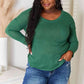 Culture Code Full Size Scoop Neck Patch Pocket Top