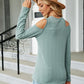 Dropped Shoulder Long Sleeve Blouse