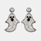 Ghost Shape Beaded Dangle Earrings