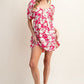 Kori America Floral Short Sleeve Mini Dress