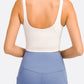 Deep V-Neck Crop Sports Bra