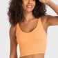 Deep V-Neck Crop Sports Bra
