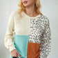 Leopard Patchwork Long Sleeve Top