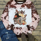 Graphic Long Sleeve Round Neck Top