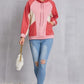 Color Block Drawstring Mock Neck Sweatshirt