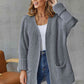 Open Front Long Sleeve Cardigan with Pockets