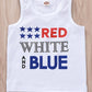 Kids Graphic Tank and US Flag Shorts Set