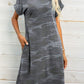 Scoop Neck Short Sleeve Pocket Dress