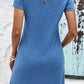 Short Sleeve V-Neck Mini Dress