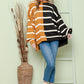 Striped Dropped Shoulder Round Neck Blouse
