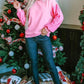 Sequin Round Neck Dropped Shoulder Sweatshirt