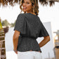 Printed Tied Flutter Sleeve Babydoll Blouse