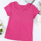 Rhinestone Crisscross Short Sleeve Top