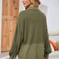 Button Up Long Sleeve Jacket with Pockets