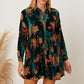 Floral Button Up Collared Neck Shirt Dress
