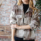 Reborn J Plaid Button Up Long Sleeve Shacket