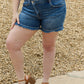 RISEN Maya Full Size Mid Rise Asymetrical Shorts