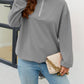 Quarter-Zip Collared Drop Shoulder Sweatshirt