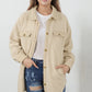 Button Down Collared Jacket with Pockets