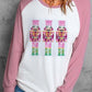 Nutcracker Sequin Round Neck Long Sleeve T-Shirt