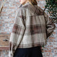 Reborn J Plaid Button Up Long Sleeve Shacket