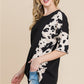 BOMBOM Rodeo Love Ribbed Animal Contrast Tee