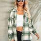 Plaid Button Down Collared Jacket
