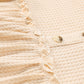 Decorative Button V-Neck Waffle-Knit Babydoll Tank
