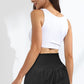 Smocked Paperbag Waist Shorts