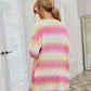 Full Size Gradient Open Front Cardigan