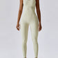 Wide Strap Sleeveless Active Jumpsuit