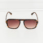 Tortoiseshell Square Polycarbonate Frame Sunglasses