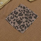 Half Button Leopard Collared Neck Blouse
