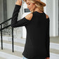 Dropped Shoulder Long Sleeve Blouse
