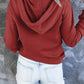 Half Snap Drawstring Long Sleeve Hoodie