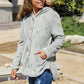 Button Up Long Sleeve Hooded Jacket