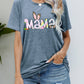 Easter MAMA Graphic Round Neck T-Shirt