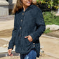 Button Up Long Sleeve Hooded Jacket