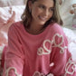 Graphic Round Neck Dropped Shoulder Sweatshirt