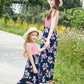 Women Striped Floral Sleeveless Dress