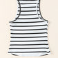 Striped Ribbed Round Neck Tank