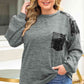 Plus Size Sequin Drop Shoulder Top