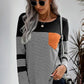 Striped Round Neck Long Sleeve T-Shirt