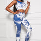 Tie-dye Crop Top and Leggings Set