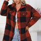 Plaid Button Down Coat with Pockets